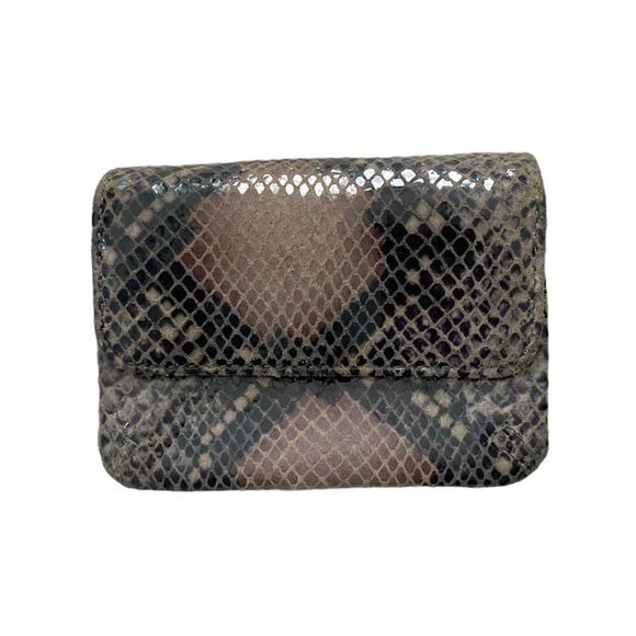 Lodis Coin Purse Mini Wallet Python Leather - Picture 1 of 3